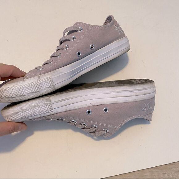 Converse Chuck Taylor low Top Dusty rose mauve stars sneakers women’s -7 - Picture 6 of 9
